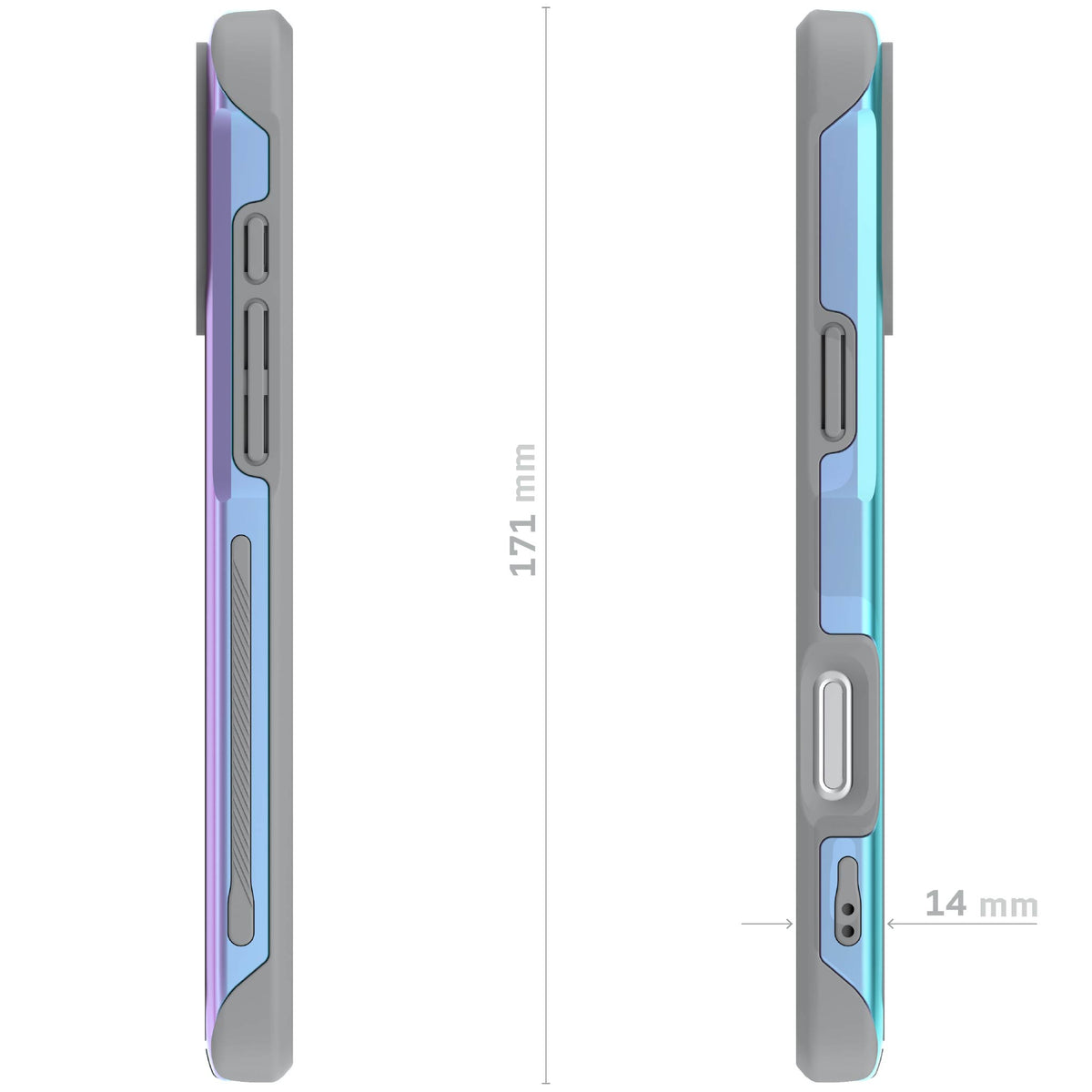 Apple iPhone 18 Pro Max Case Clear Prismatic Metal Aluminum MagSafe Protective Phone Cover