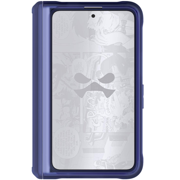 Google Pixel Fold Blue Case Clear Hinge Cover