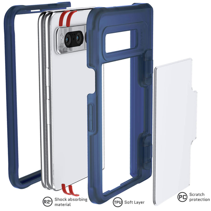 Google Pixel Fold Blue Case Clear