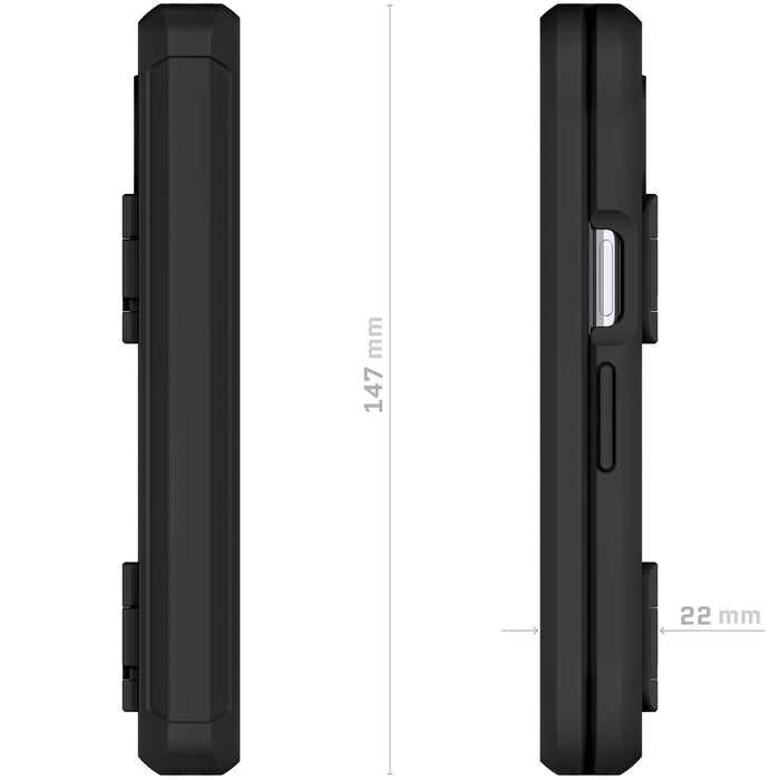 Black Pixel Fold Case Clear