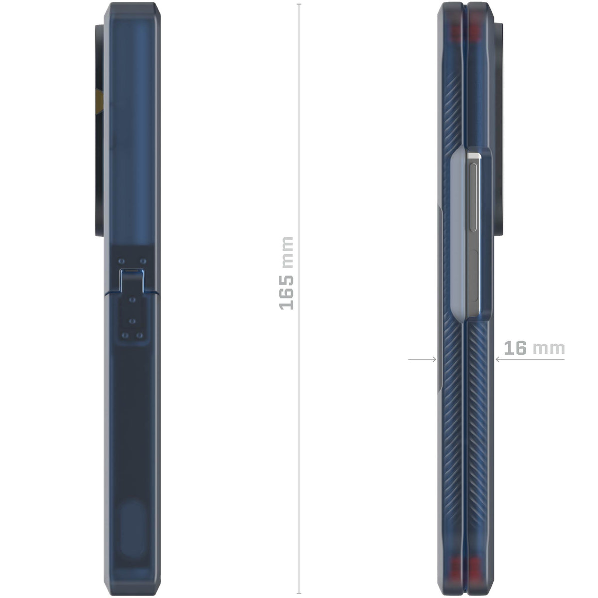 Samsung Fold7 Protective Phone Case Blue MagSafe Kickstand Magnetic