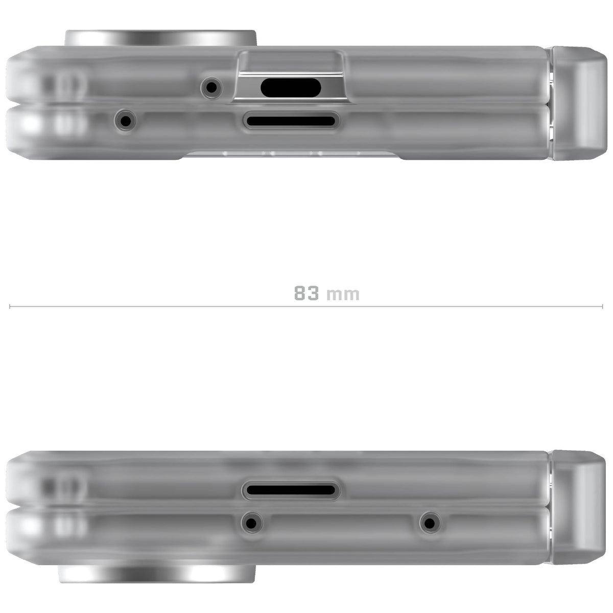 Fold 7 Clear Matte Protective Phone Case MagSafe Kickstand Magnetic