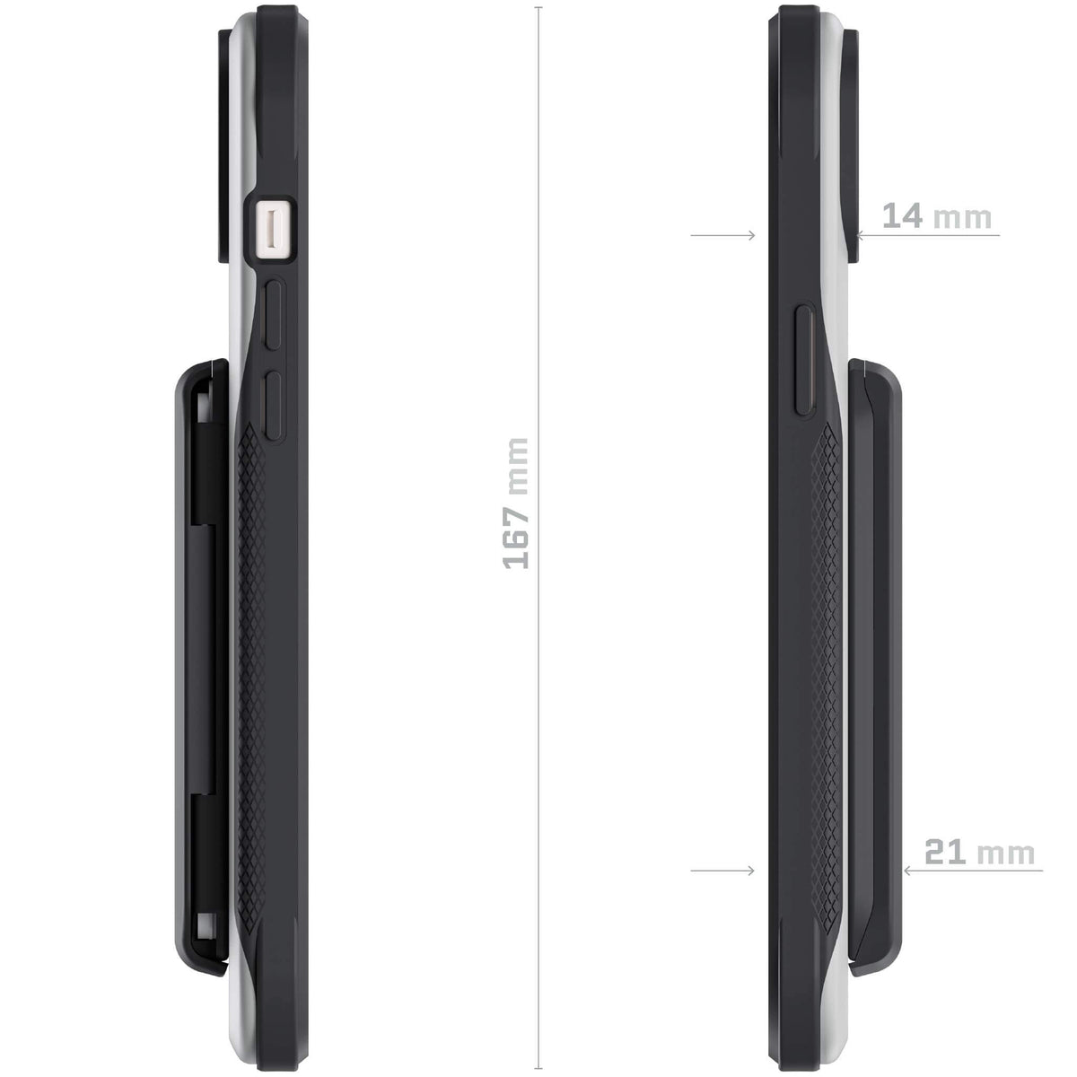Wallet iPhone 15 Plus Case Grey