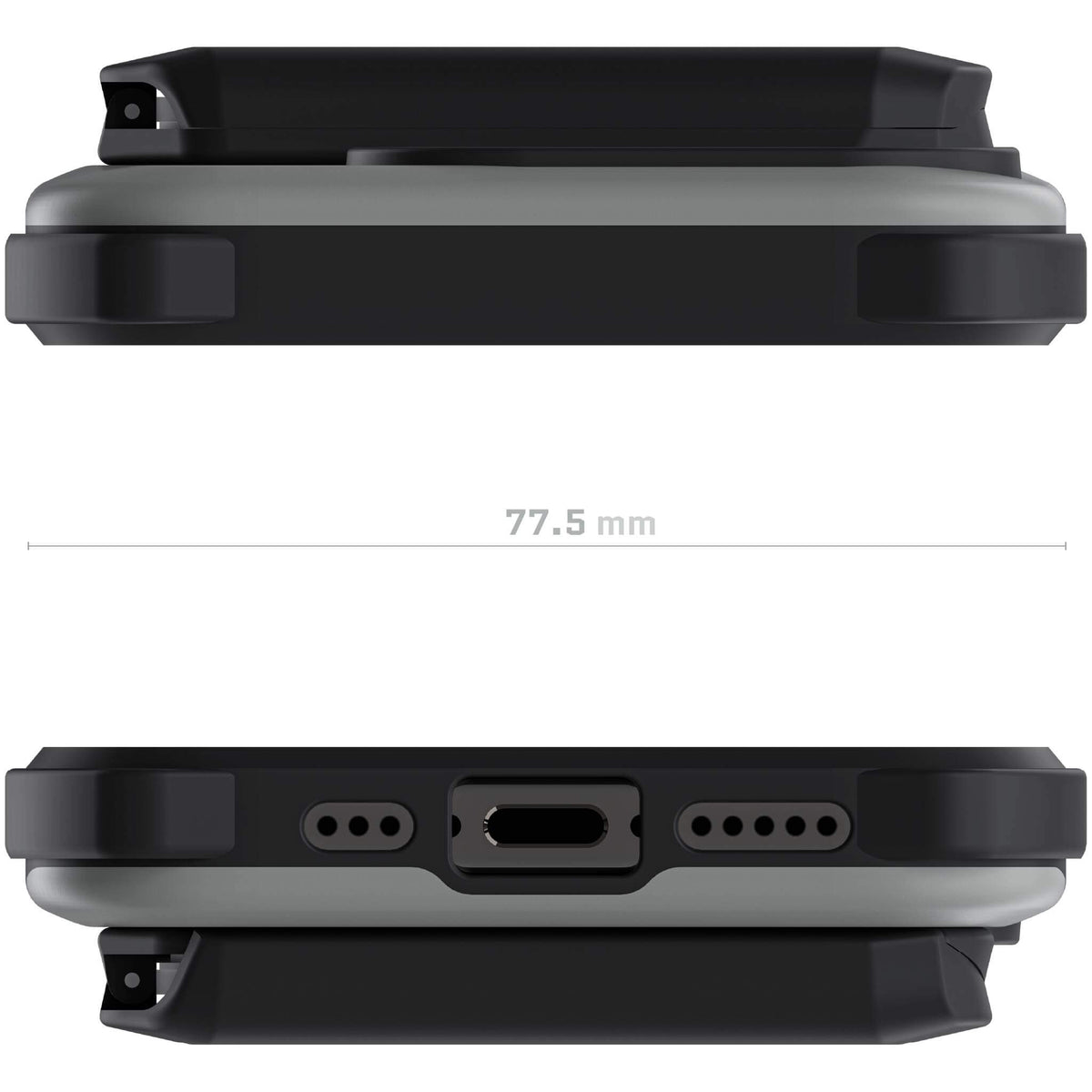 MagSafe iPhone 15 Pro Wallet Case Gray Magnetic Card Holder