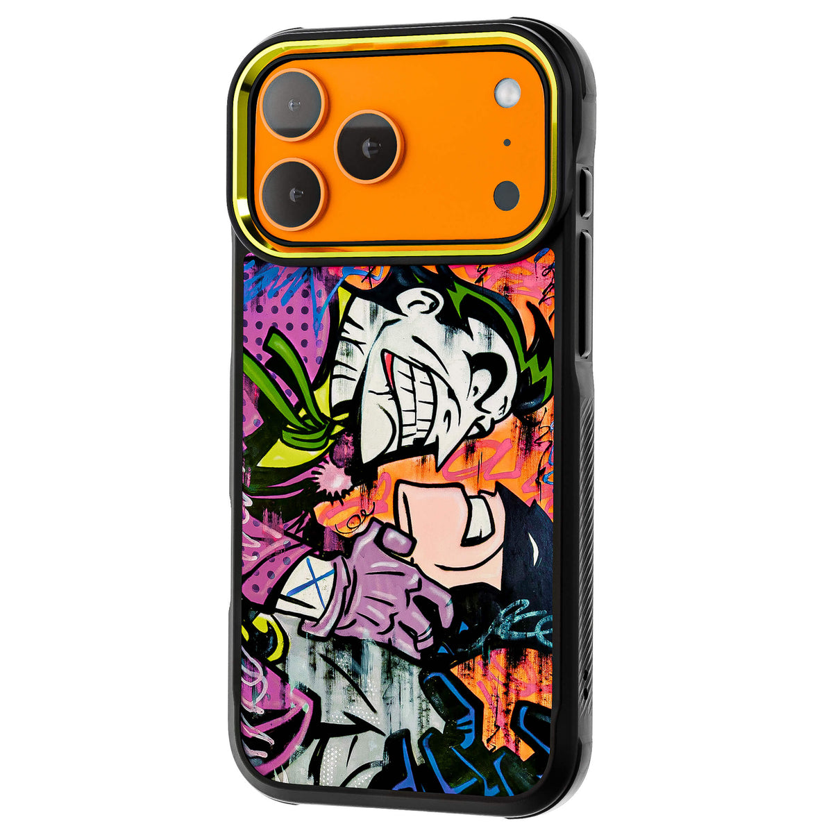 iPhone 18 Pro Max Case Joker vs Batman Spraypaint Collab Artwork Phone Cover MagSafe Doped Out M Artist