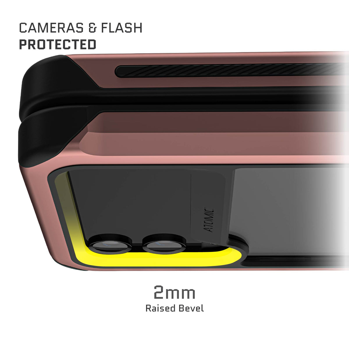 Samsung Z Flip 4 Case Pink Metal