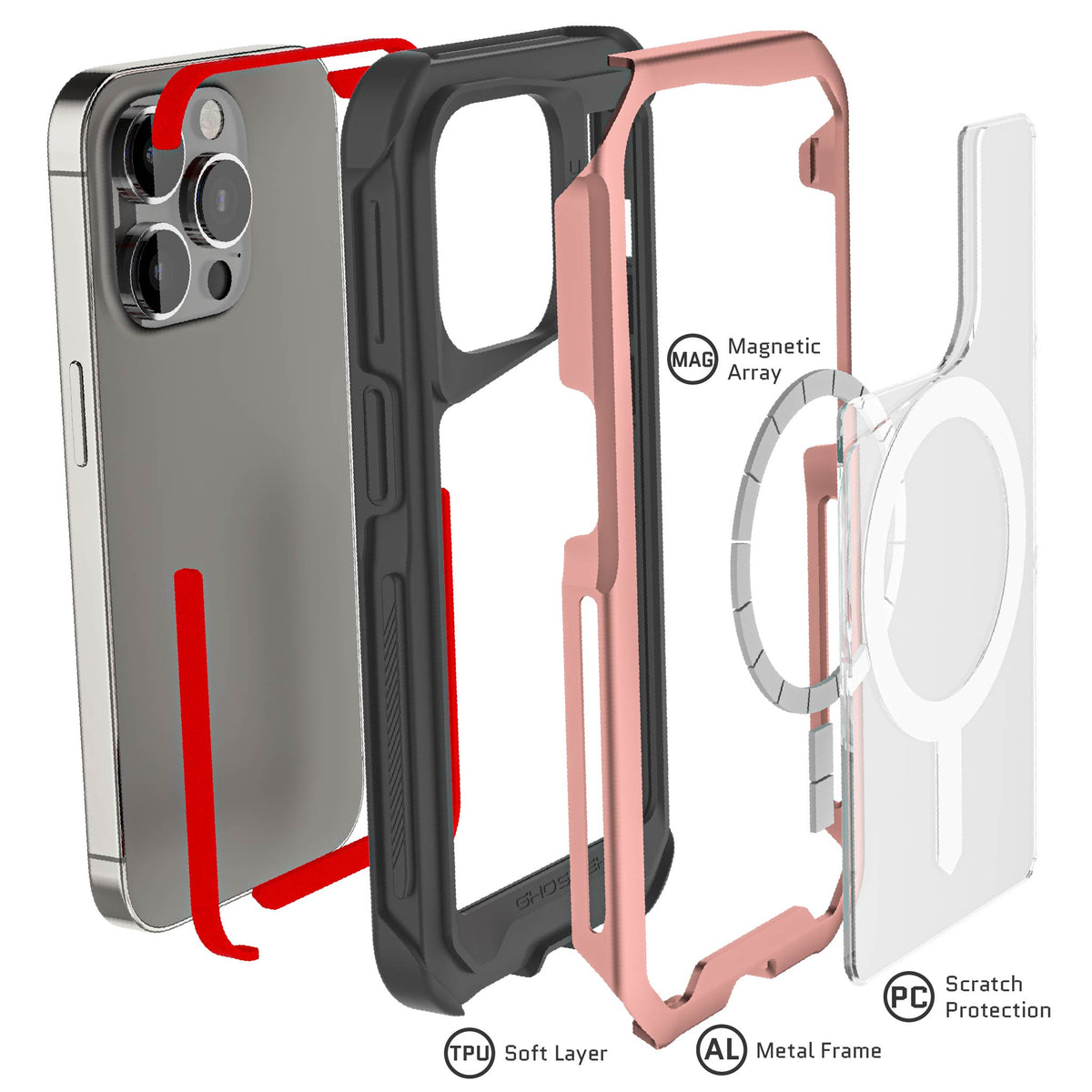 iPhone 14 Series Protective Metal MagSafe Cases — ATOMIC slim