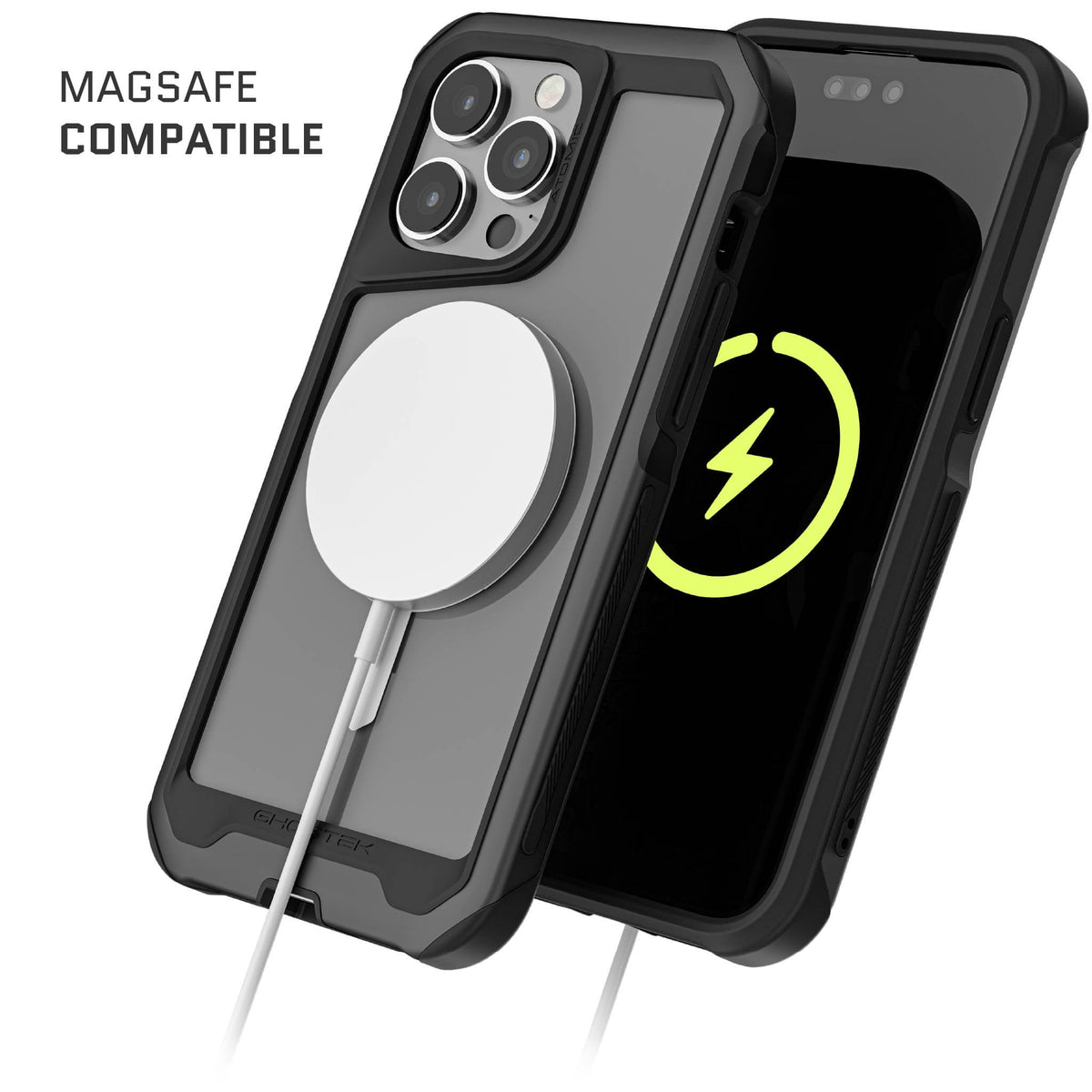MagSafe Apple iPhone 15 Pro Max Clear Phone Case Black