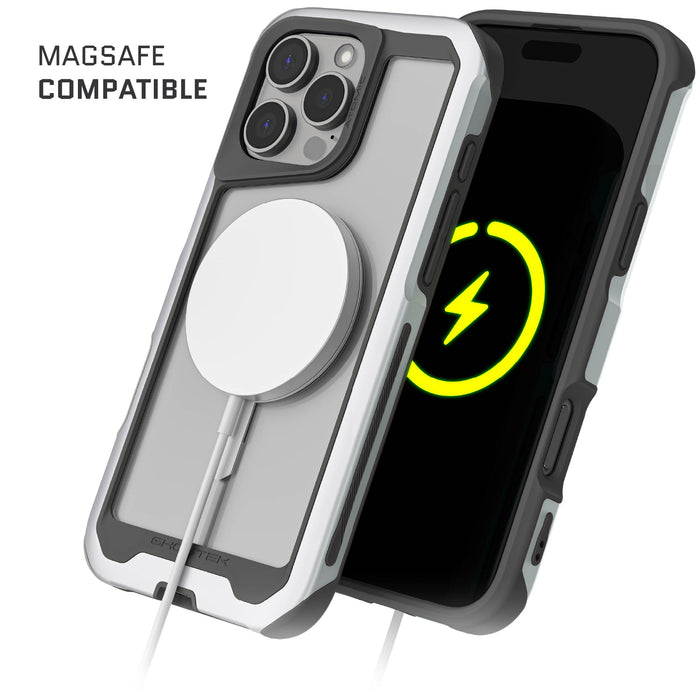 iPhone 16 Pro Max Silver MagSafe Case Clear Protective Phone Cover