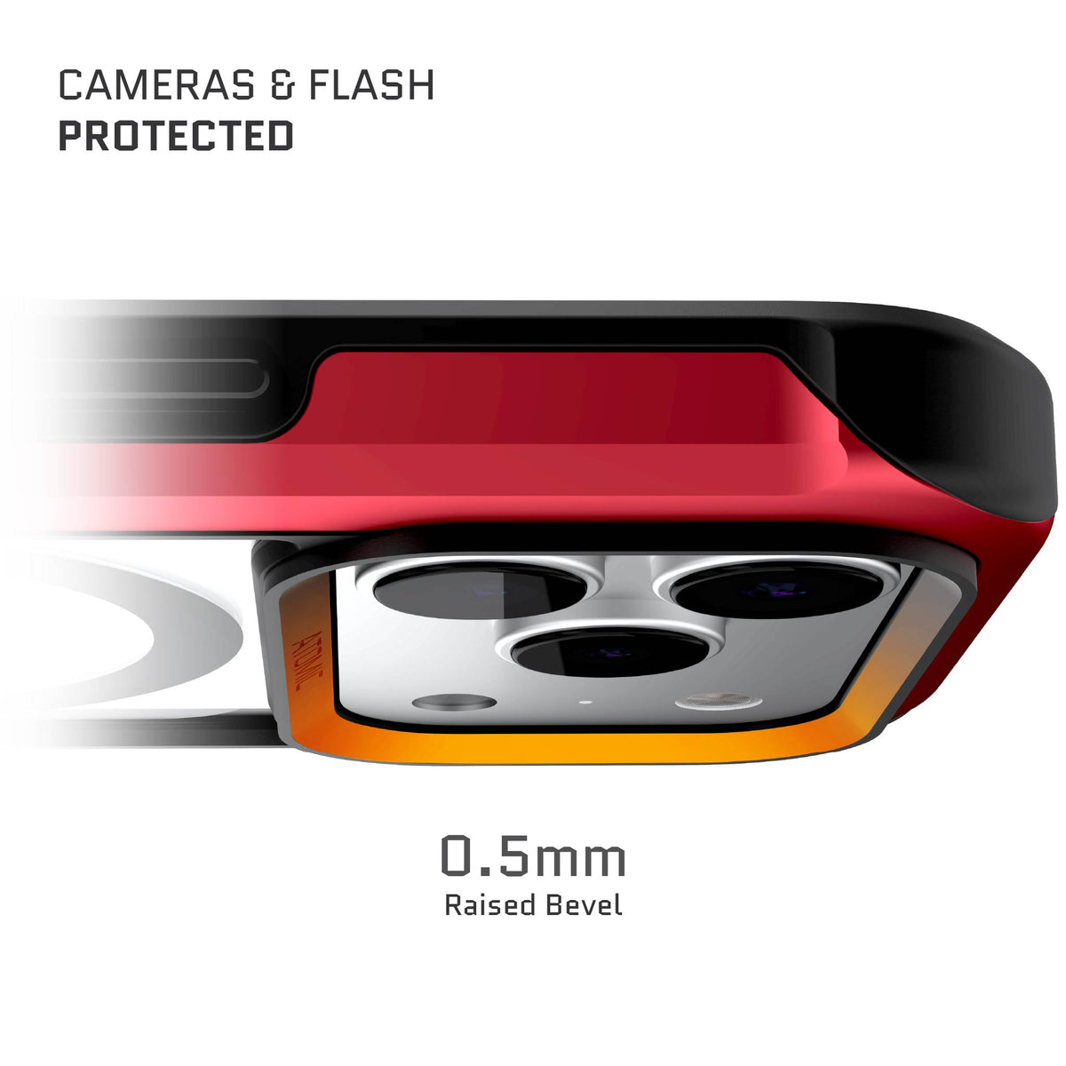 iPhone 18 Pro Case Red MagSafe Aluminum Metal Bumper Clear Protective Phone Cover