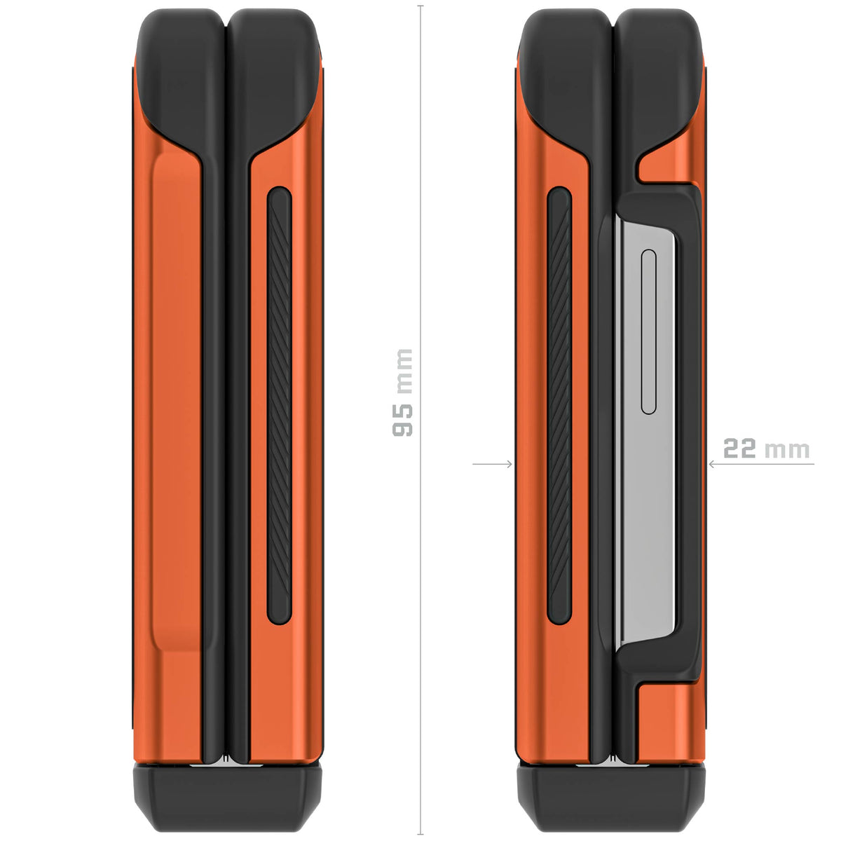 Orange Galaxy Flip 6 Case with Kickstand
