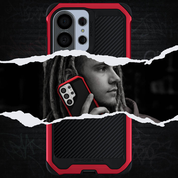 Galaxy S26 Ultra Case Clear Metal MagSafe Red Aramid Carbon Fiber