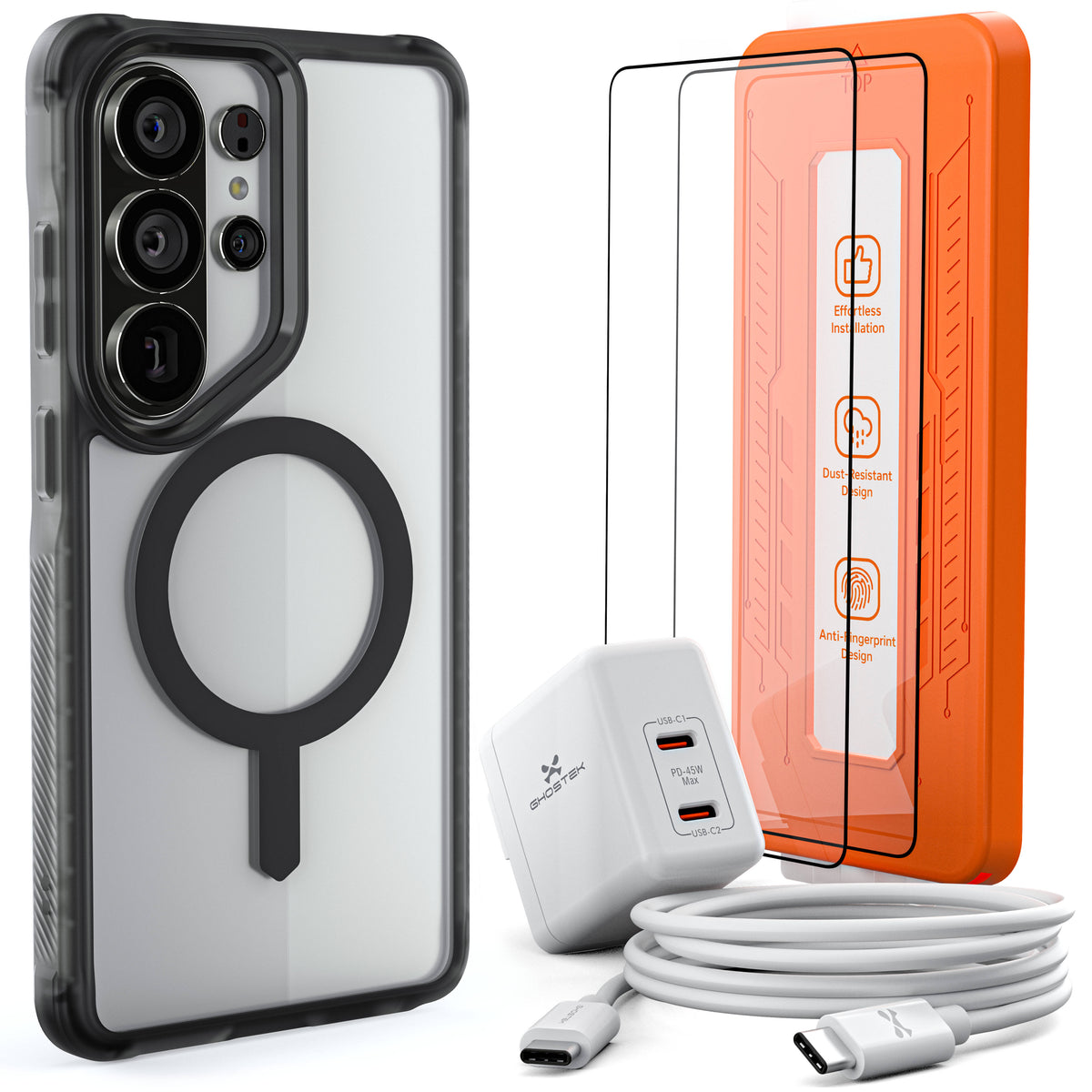 Galaxy S26 Ultra — Bundle [Case, Cable, Charger, Screen Protector]