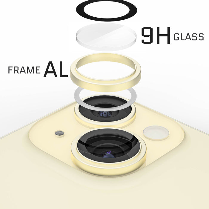 iPhone 15 Plus Camera Lens Protector Tempered Glass Yellow