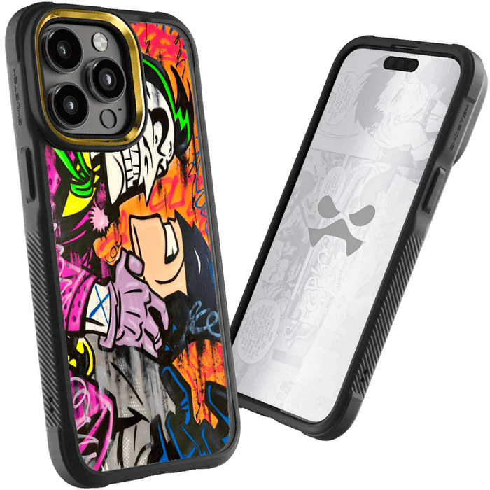 Apple iPhone 15 Pro Max Joker vs Batman - Spraypaint Case Phone Cover