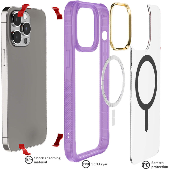 iPhone 15 Pro Purple Case Clear