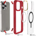 Red iPhone 15 Pro Case Clear