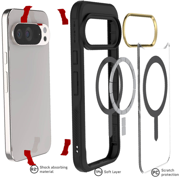 Google Pixel 10 Case Black MagSafe Magnetic