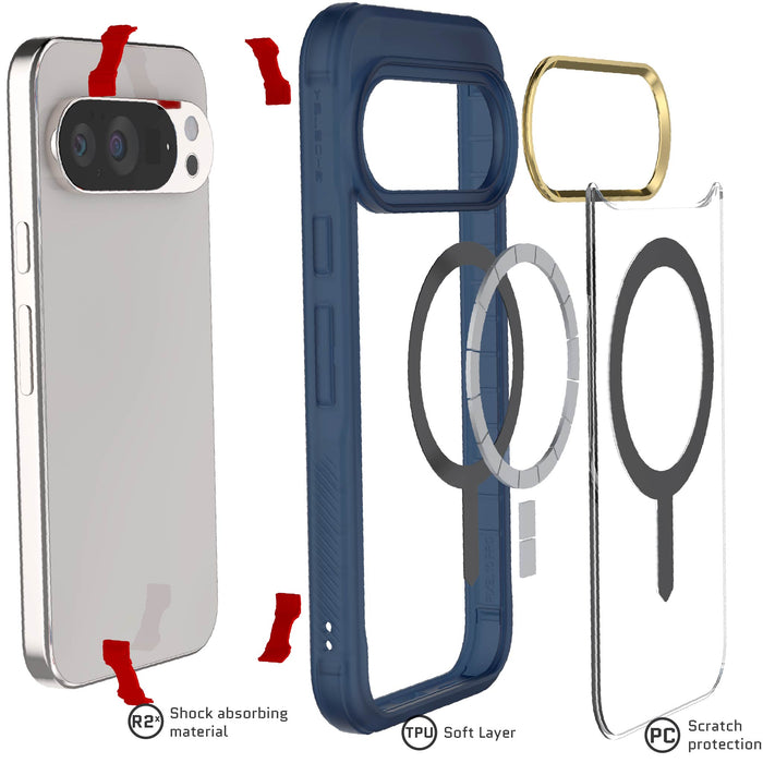 Google Pixel 10 Case Blue MagSafe Magnetic