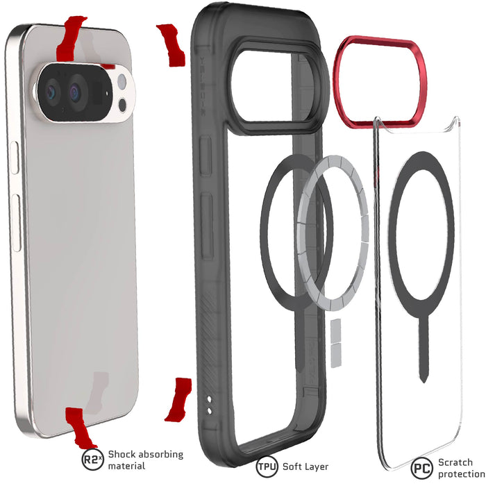 Pixel 10 Pro Case MagSafe Smoke Clear Phone Cover