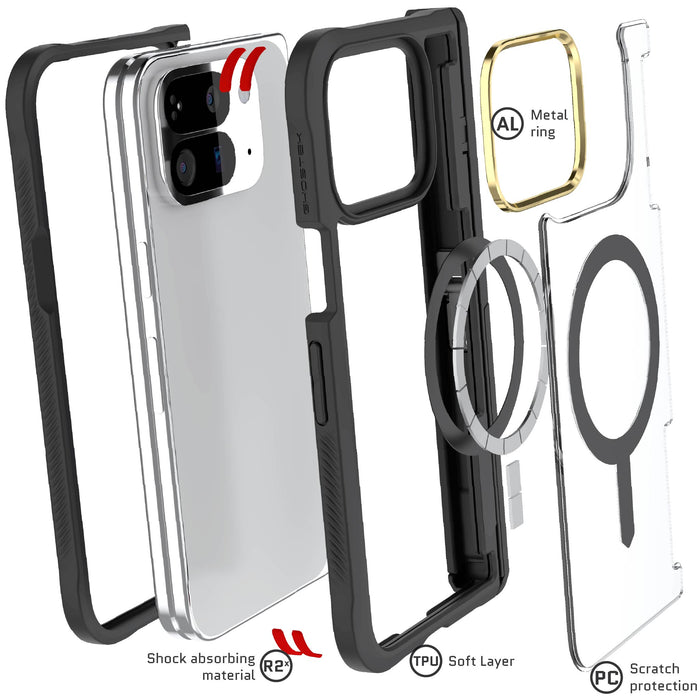 Google Pixel 10 Pro Fold Case Black MagSafe Kickstand