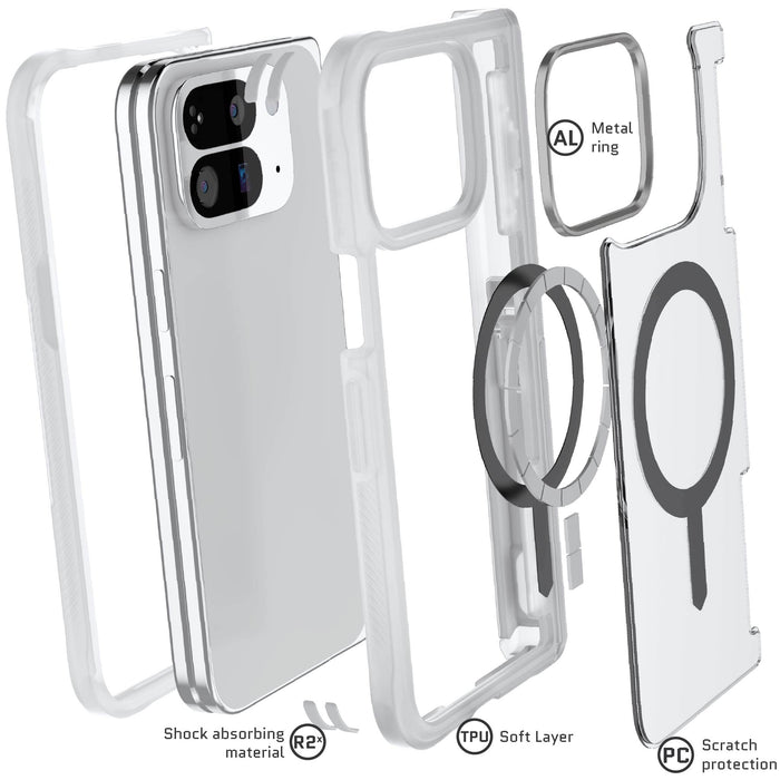 Google Pixel 10 Pro Fold Phone Case Clear Matte MagSafe Protective Cover