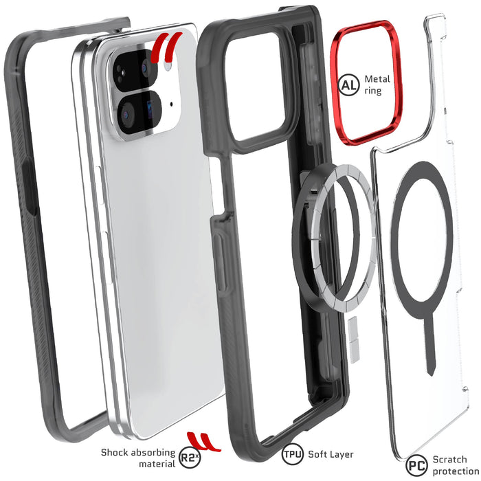 Google Pixel 10 Pro Fold Case Smoke MagSafe Magnetic Kickstand Protective Phone Cover