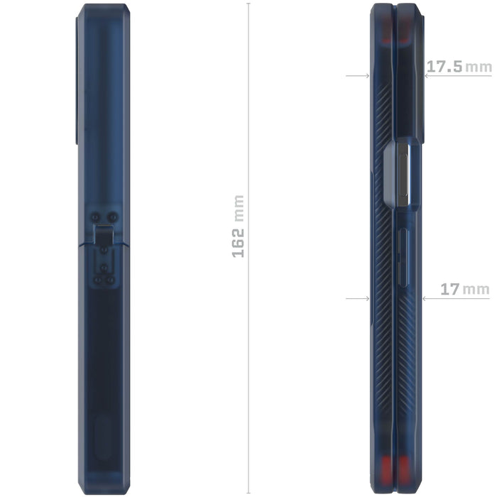 Pixel 10 Pro Fold Case Blue Clear MagSafe Magnetic Kickstand Phone Cover