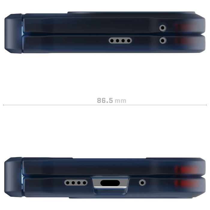 Pixel 10 Pro Fold Case Blue Clear MagSafe Magnetic Kickstand Cover