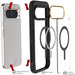 Pixel 10 Pro XL Case Black MagSafe Magnetic Clear Protective Phone Cover