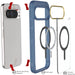 Google Pixel 10 Pro XL Case Blue MagSafe Clear Magnetic Protective Phone Cover