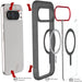 Google Pixel 10 Pro XL Clear Case Smoke MagSafe Magnetic Protective Phone Cover