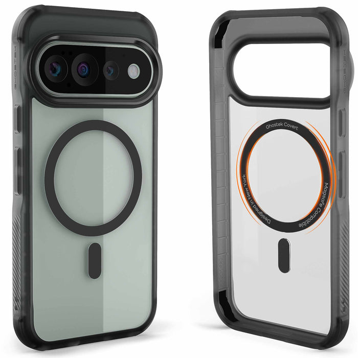 Google Pixel 11 Pro Case Clear Black Smoke MagSafe Magnetic Ring Protective Phone Cover