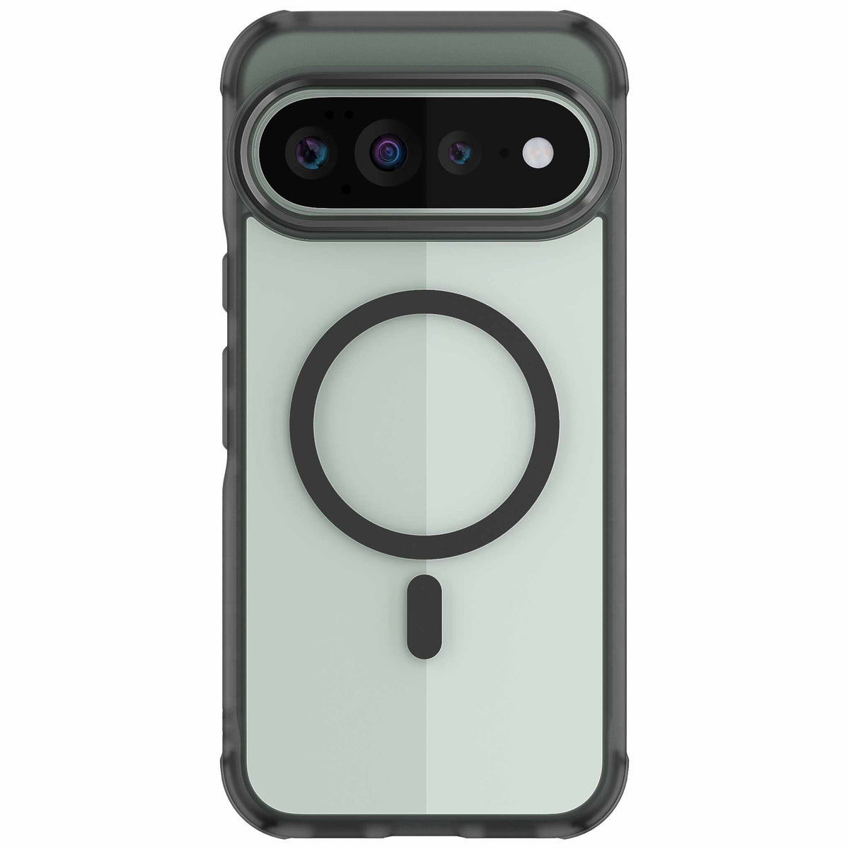 Pixel 11 Pro XL Case Clear Black Smoke MagSafe Magnetic Ring Protective Phone Cover Matte