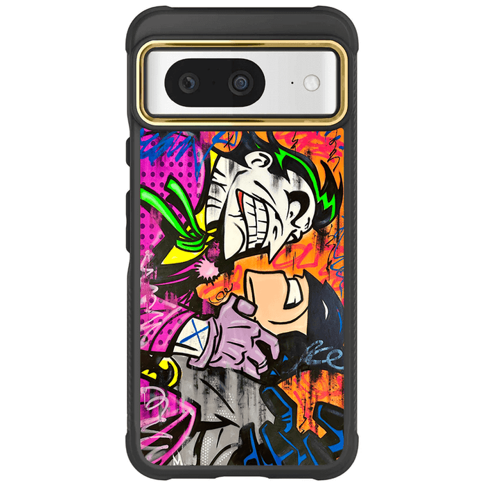 Pixel 8 Joker vs Batman - Spraypaint Case Phone Cover