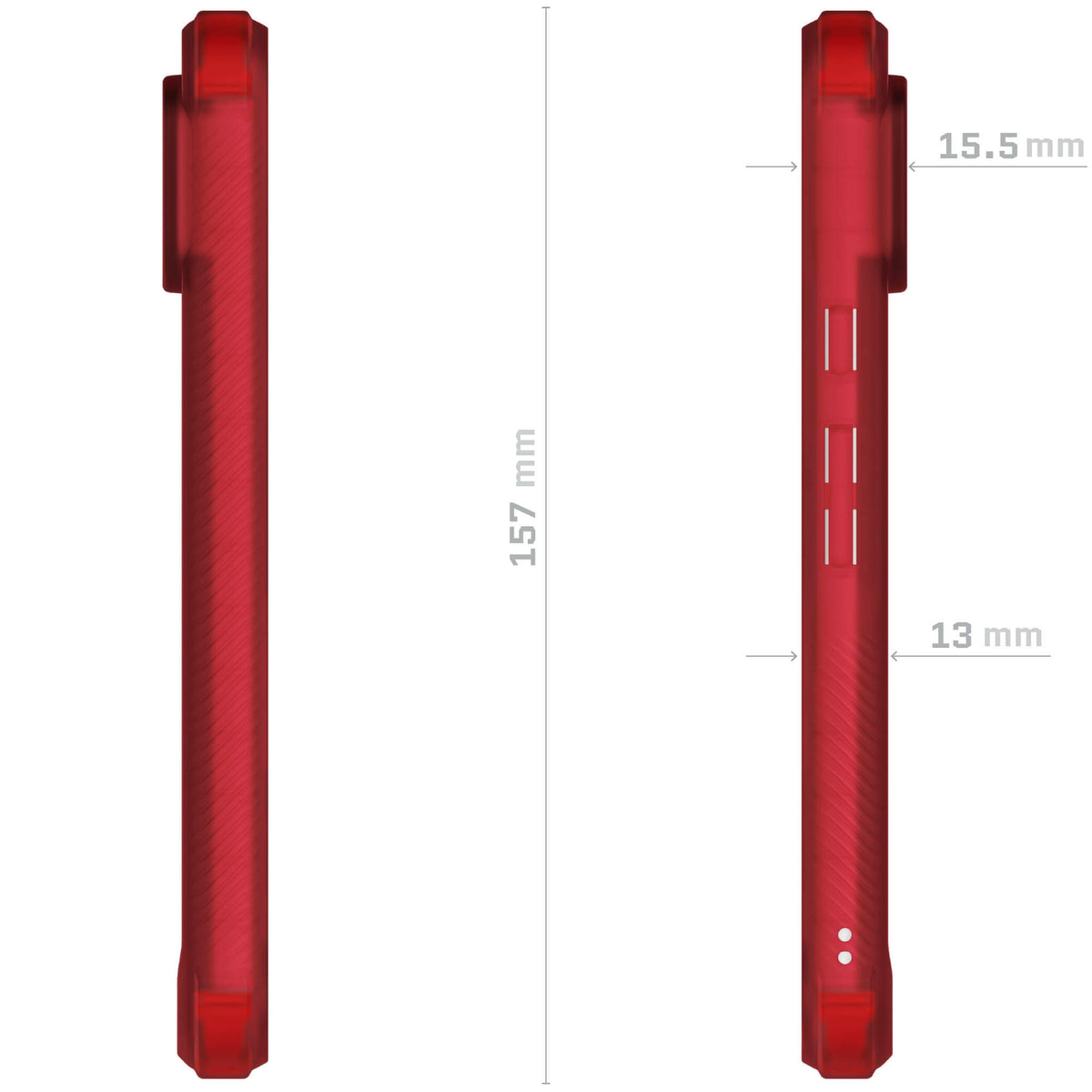 Red Pixel 8 Clear Case