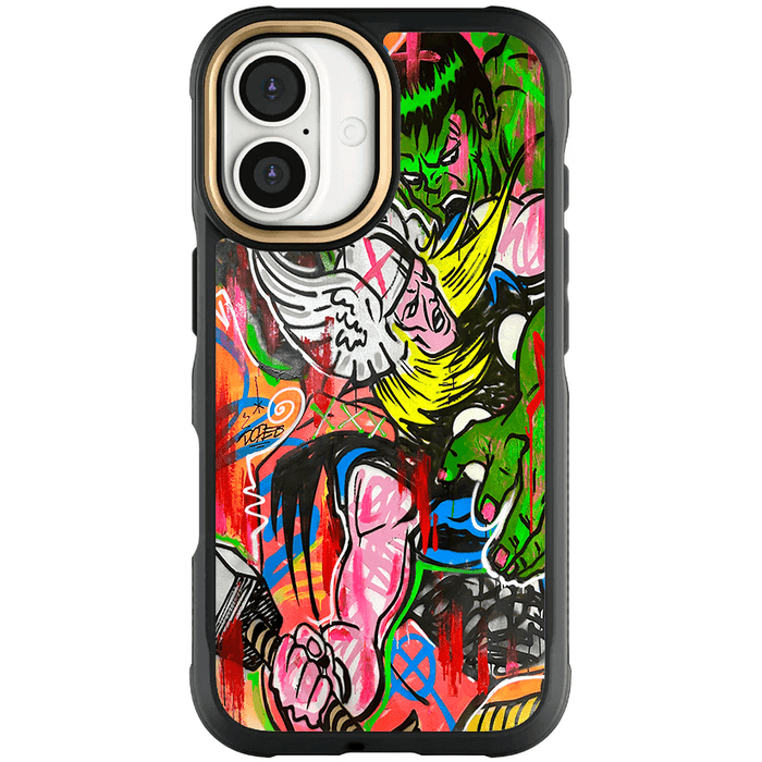 Apple iPhone 16 Thor vs Hulk - Spraypaint Art Case Phone Cover