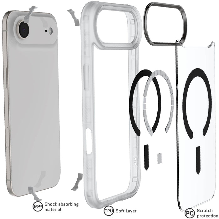 iPhone 17 Air Case Clear Matte MagSafe Protective Phone Cover Magnetic