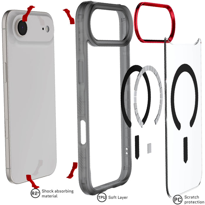 iPhone 17 Air Case Smoke MagSafe Protective Phone Cover Magnetic