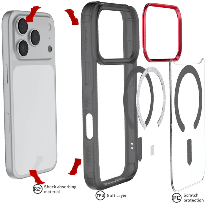 iPhone 17 Pro Case Smoke MagSafe Protective Phone Cover Magnetic