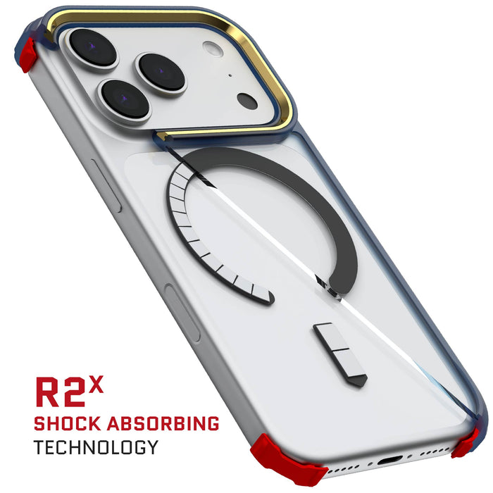 iPhone 17 Pro Case Blue Clear MagSafe Protective Phone Cover Shockproof Magnetic