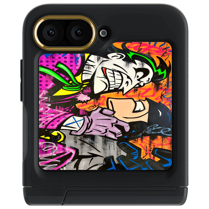 Galaxy Z Flip 6 Joker vs Batman - Spraypaint Case Phone Cover