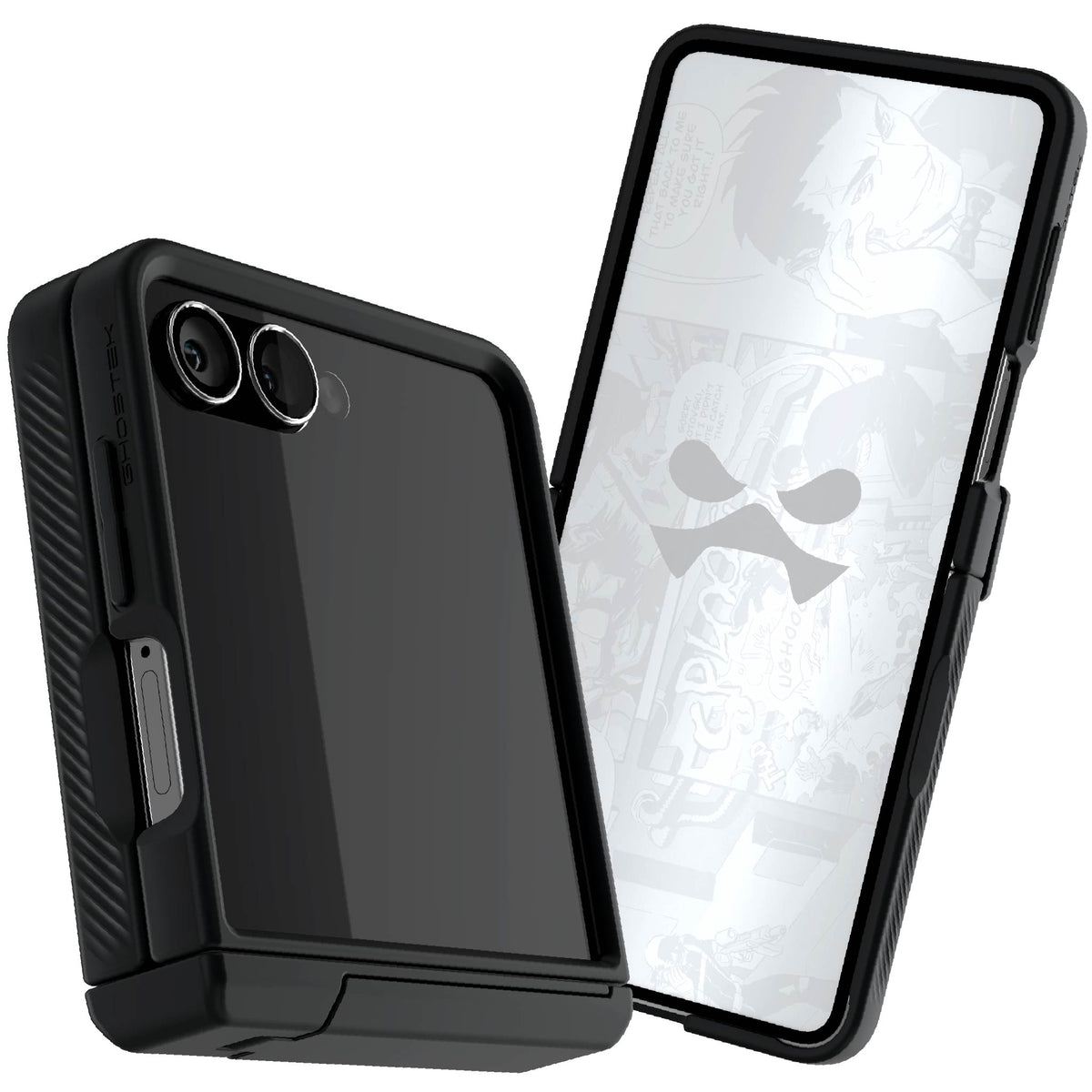 Samsung Flip7 Case Black Protective Phone Cover Magnetic MagSafe Kickstand