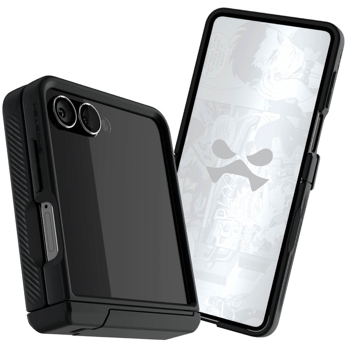 Samsung Flip7 Case Black Protective Phone Cover Magnetic MagSafe Kickstand