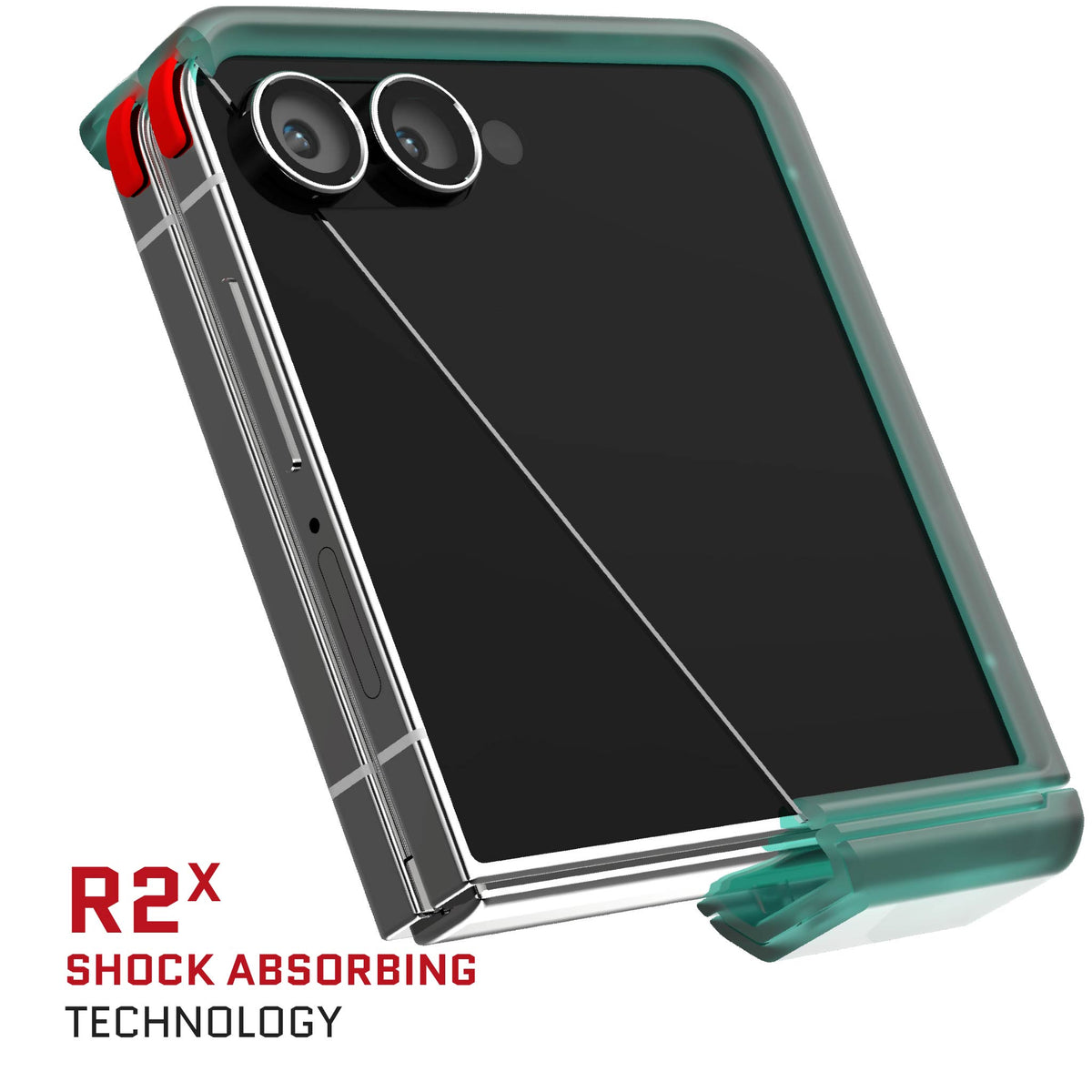 Galaxy Z Flip7 Case Teal Protective Phone Cover Magnetic MagSafe Kickstand