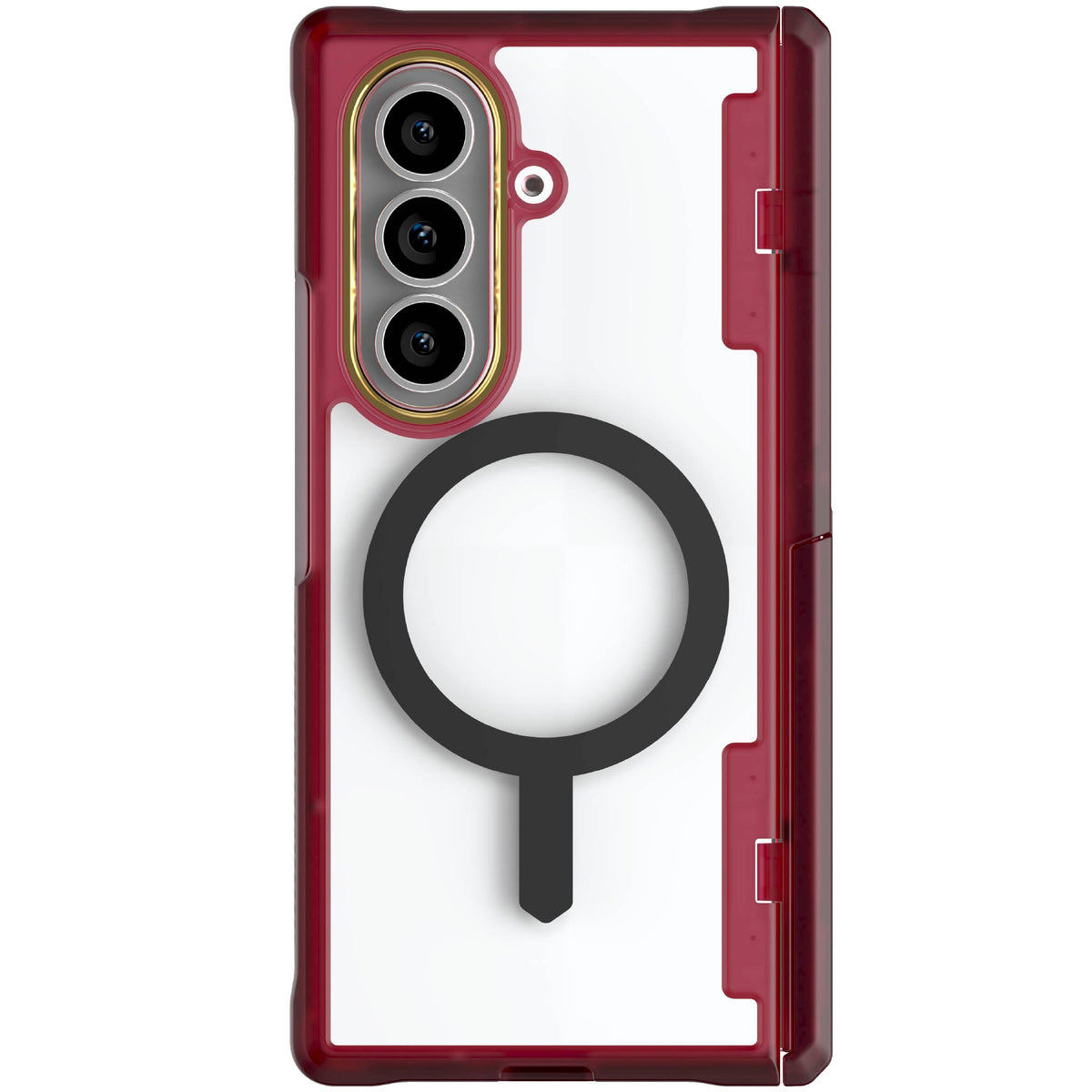Samsung Galaxy Z Fold 7 Case Red MagSafe Kickstand Magnetic