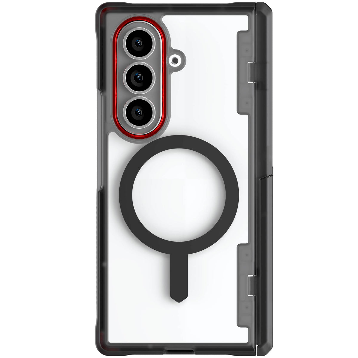 Samsung Galaxy Z Fold 7 Clear Smoke Protective Phone Case MagSafe Kickstand Magnetic