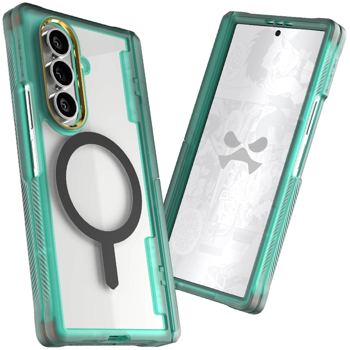 Fold7 Protective Phone Case Teal MagSafe Kickstand Magnetic