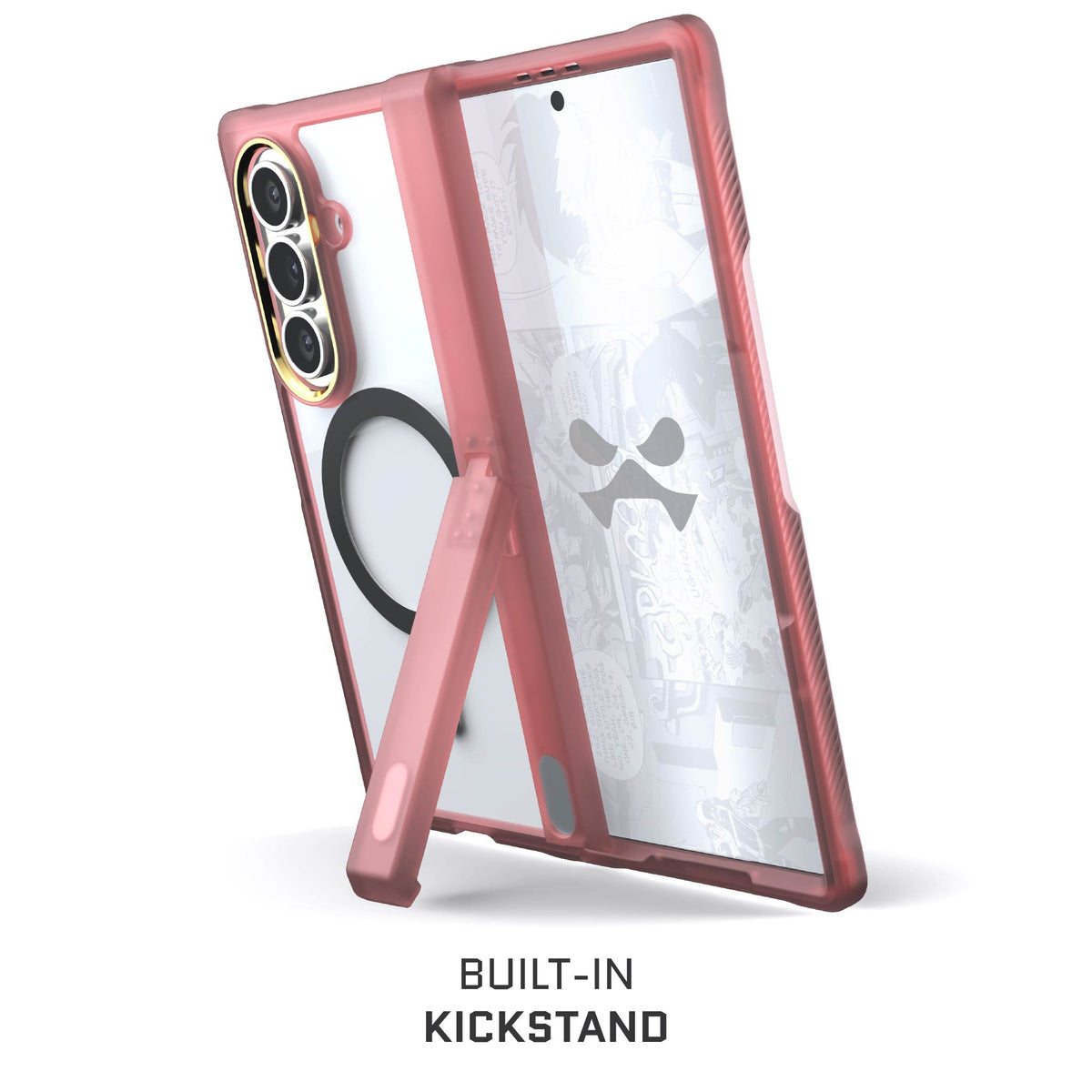 Samsung Galaxy Z Fold 7 Pink Phone Case MagSafe Kickstand Magnetic