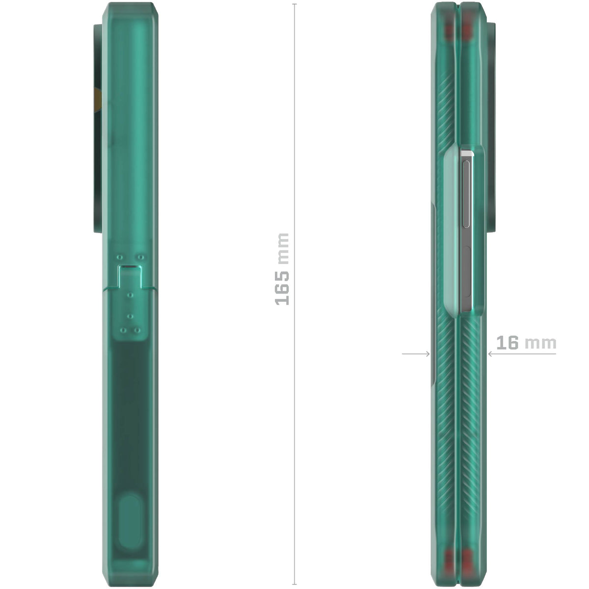 Samsung Fold 7 Protective Phone Case Teal MagSafe Kickstand Magnetic